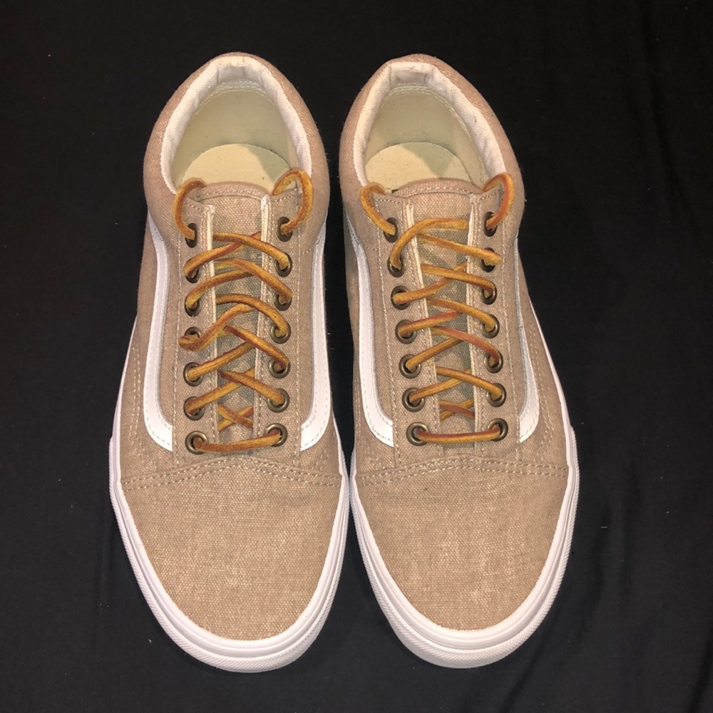Women’s Vans, Beige/White, Rope laces, size 8